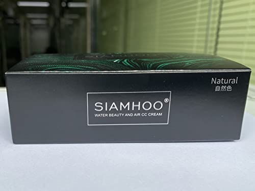 SIAMHOO CC Cream Foundation with Mushroom Head Air Cushion CC Cream Foundation Full Coverage for Flawless Makeup, Even Skin Tone 0.7fl.oz - Natural