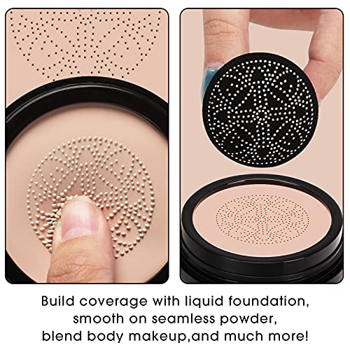 SIAMHOO CC Cream Foundation with Mushroom Head Air Cushion CC Cream Foundation Full Coverage for Flawless Makeup, Even Skin Tone 0.7fl.oz - Natural