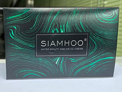 SIAMHOO CC Cream Foundation with Mushroom Head Air Cushion CC Cream Foundation Full Coverage for Flawless Makeup, Even Skin Tone 0.7fl.oz - Natural