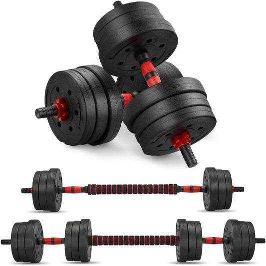 Anchor's Adjustable 20kg Dumbbells Weights set for Men Women, Dumbbell hand weight Barbell Perfect for Bodybuilding fitness weight lifting training home gym equipment free weights (20)
