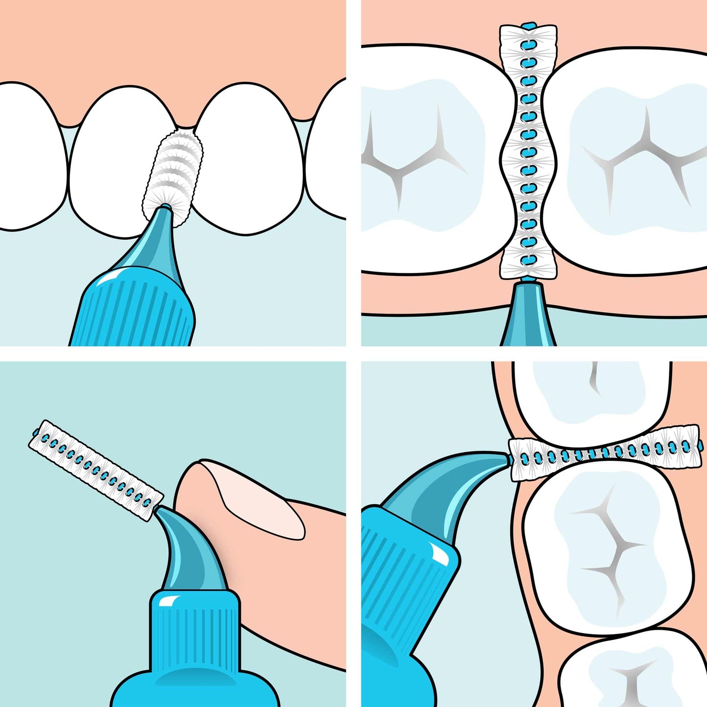 TePe Interdental Brush, Original, Red, 0.5mm/ISO 2, 8pcs, efficient Cleaning Between Teeth, Plaque Remover and Dental flosser for Narrow Gaps